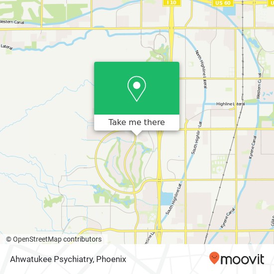 Ahwatukee Psychiatry map