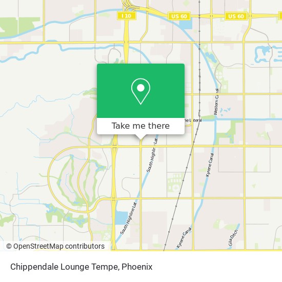 Mapa de Chippendale Lounge Tempe