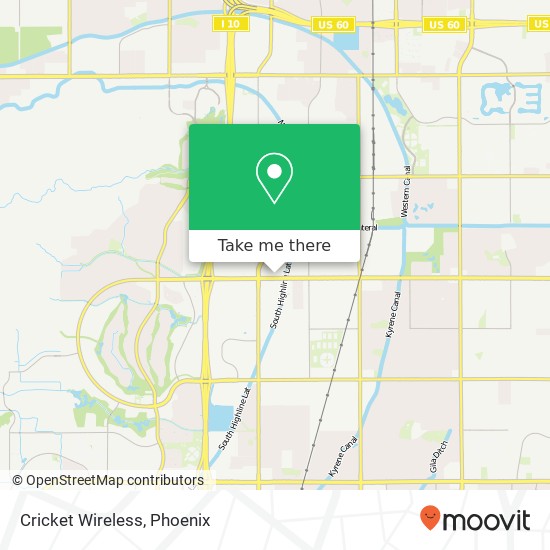 Mapa de Cricket Wireless