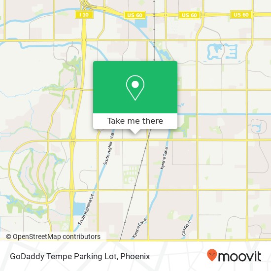 Mapa de GoDaddy Tempe Parking Lot