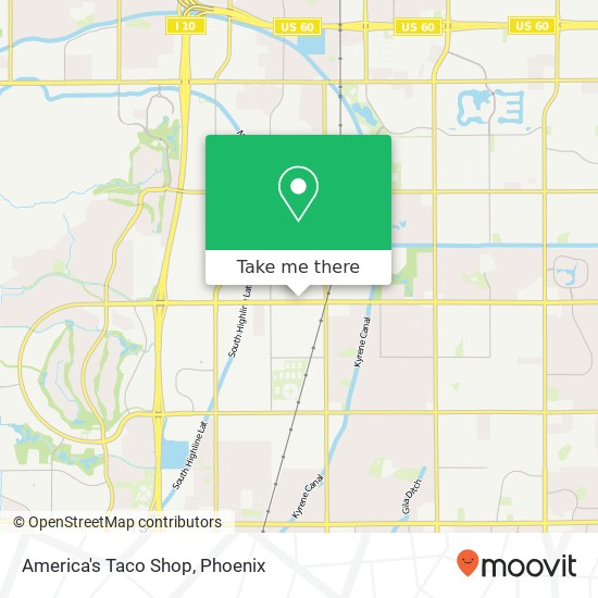 America's Taco Shop map