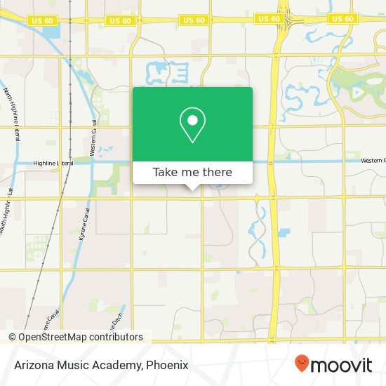 Mapa de Arizona Music Academy