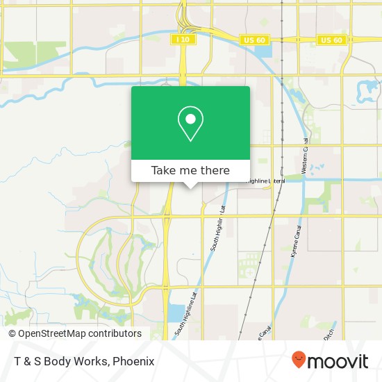 T & S Body Works map