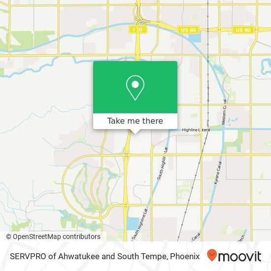 SERVPRO of Ahwatukee and South Tempe map