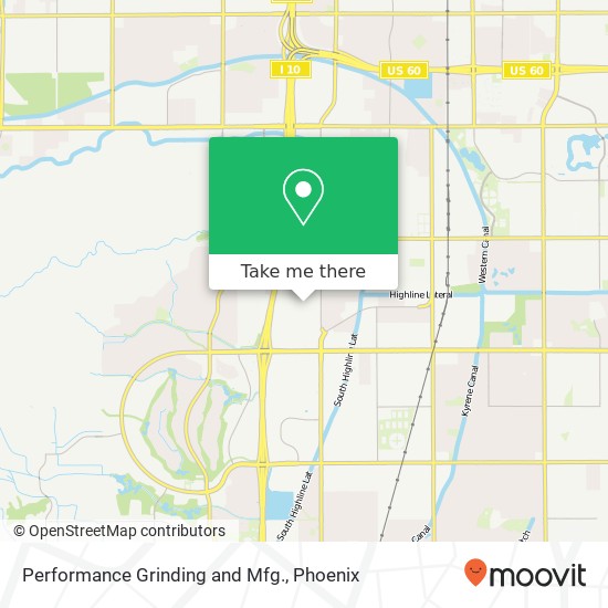 Mapa de Performance Grinding and Mfg.