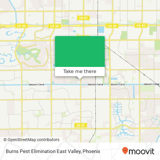 Burns Pest Elimination East Valley map