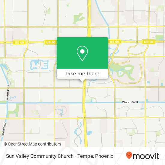 Sun Valley Community Church - Tempe map