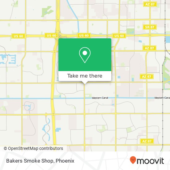 Mapa de Bakers Smoke Shop