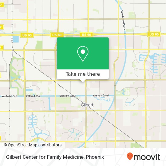 Gilbert Center for Family Medicine map