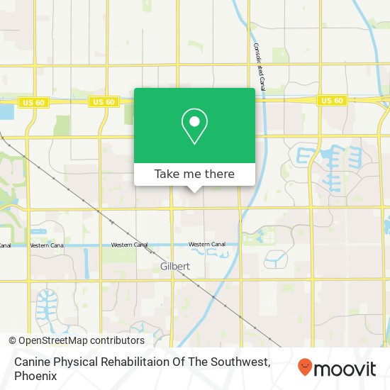 Mapa de Canine Physical Rehabilitaion Of The Southwest