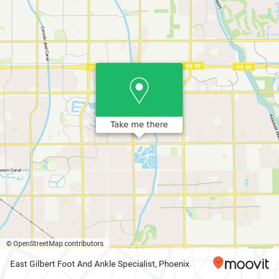 Mapa de East Gilbert Foot And Ankle Specialist