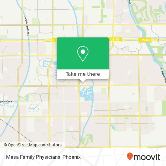 Mesa Family Physicians map