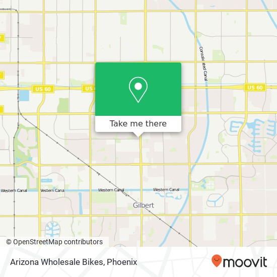 Mapa de Arizona Wholesale Bikes