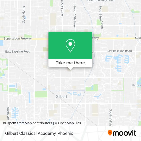 Mapa de Gilbert Classical Academy