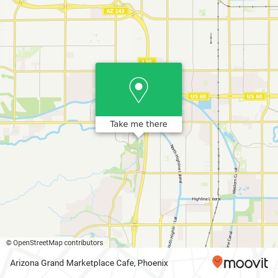 Arizona Grand Marketplace Cafe map