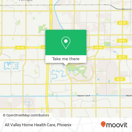 All Valley Home Health Care map