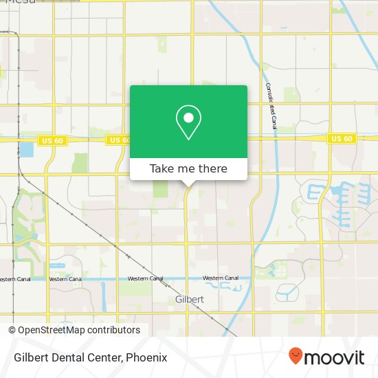 Mapa de Gilbert Dental Center