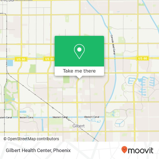 Gilbert Health Center map