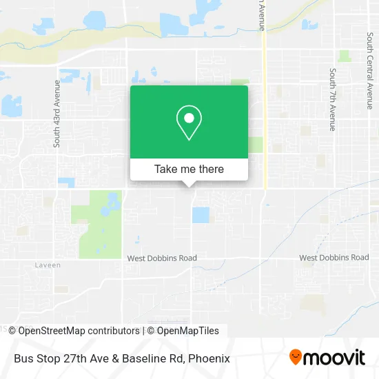 Mapa de Bus Stop 27th Ave & Baseline Rd