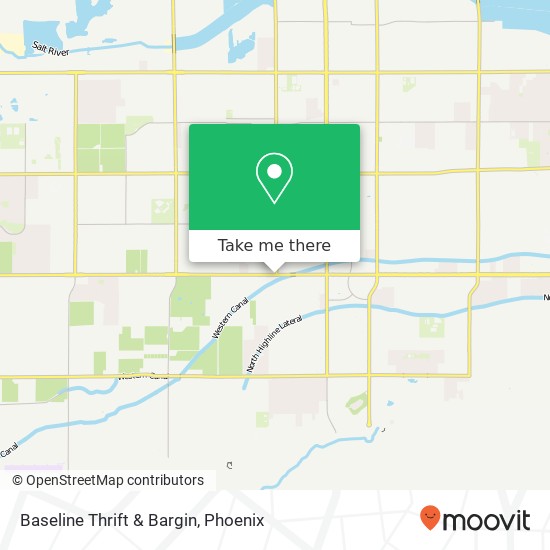 Baseline Thrift & Bargin map