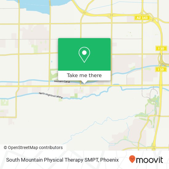 South Mountain Physical Therapy SMPT map