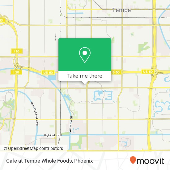 Cafe at Tempe Whole Foods map