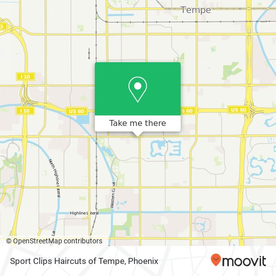 Sport Clips Haircuts of Tempe map