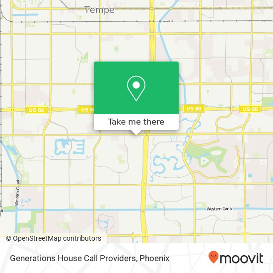 Generations House Call Providers map