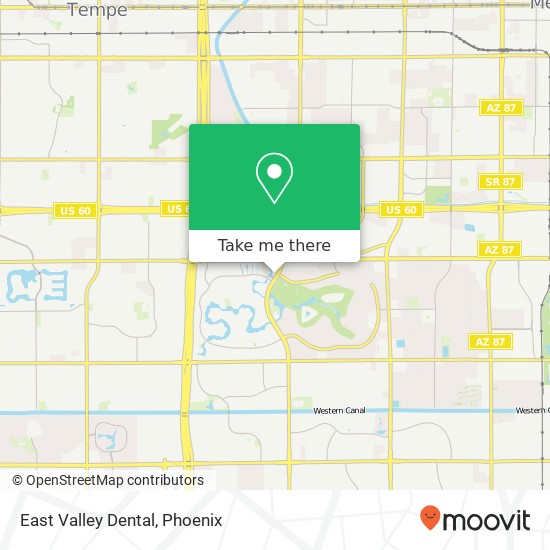 Mapa de East Valley Dental