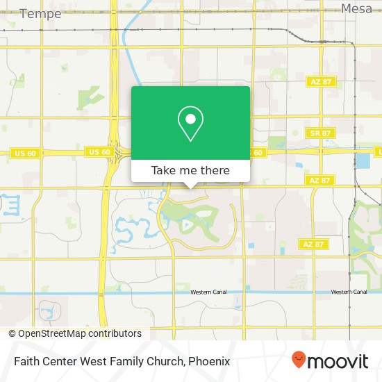 Faith Center West Family Church map