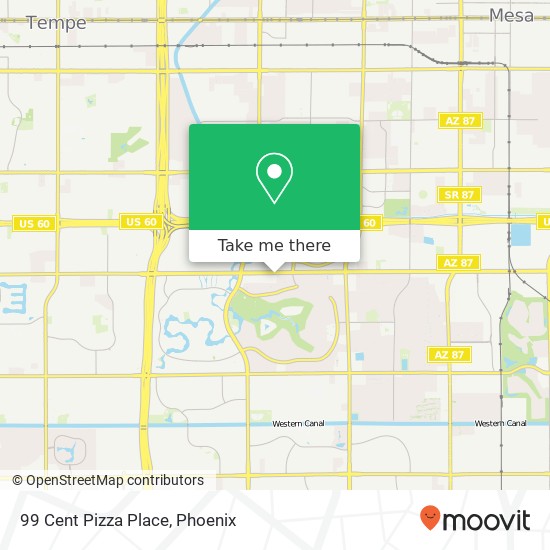 Mapa de 99 Cent Pizza Place