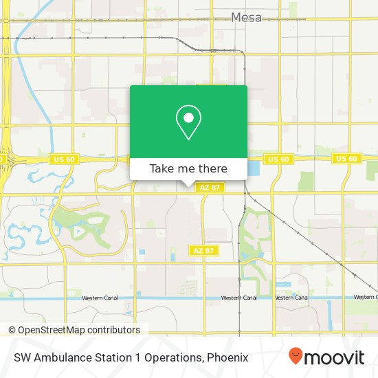 SW Ambulance Station 1 Operations map