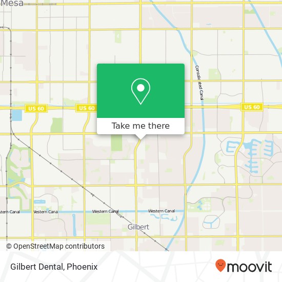 Gilbert Dental map