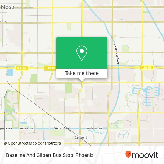 Mapa de Baseline And Gilbert Bus Stop