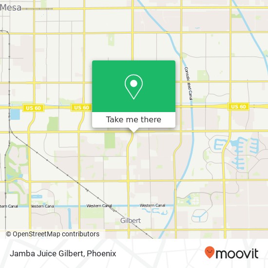 Jamba Juice Gilbert map