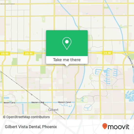 Gilbert Vista Dental map