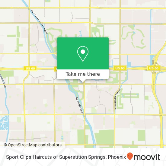 Mapa de Sport Clips Haircuts of Superstition Springs