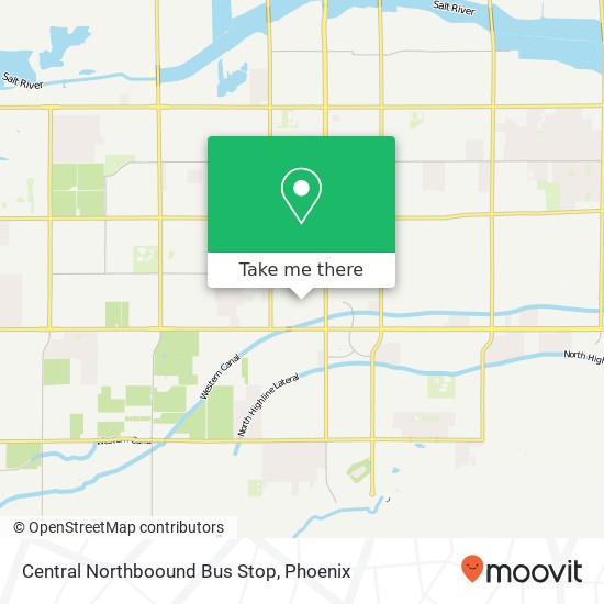 Central Northboound Bus Stop map