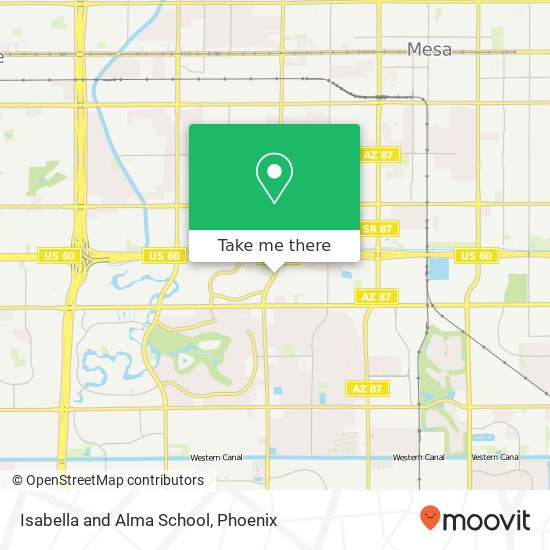 Isabella and Alma School map