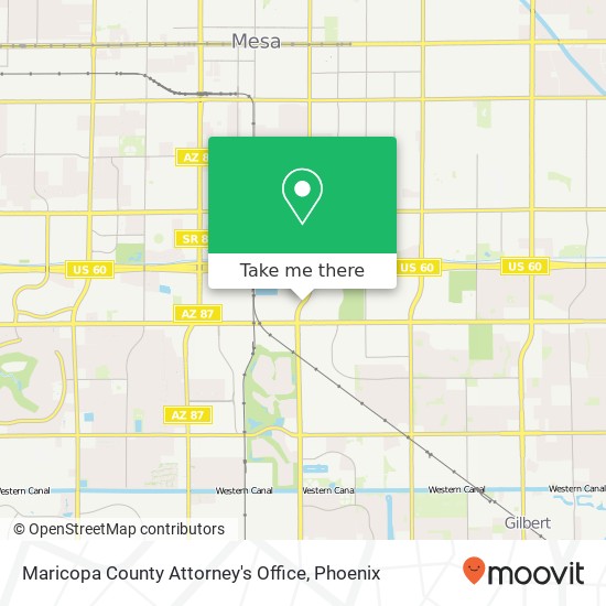 Mapa de Maricopa County Attorney's Office