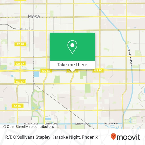 R.T. O'Sullivans Stapley Karaoke Night map