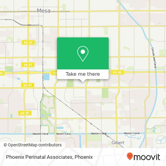 Mapa de Phoenix Perinatal Associates