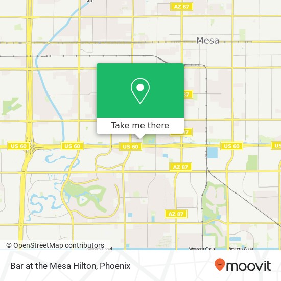 Bar at the Mesa Hilton map