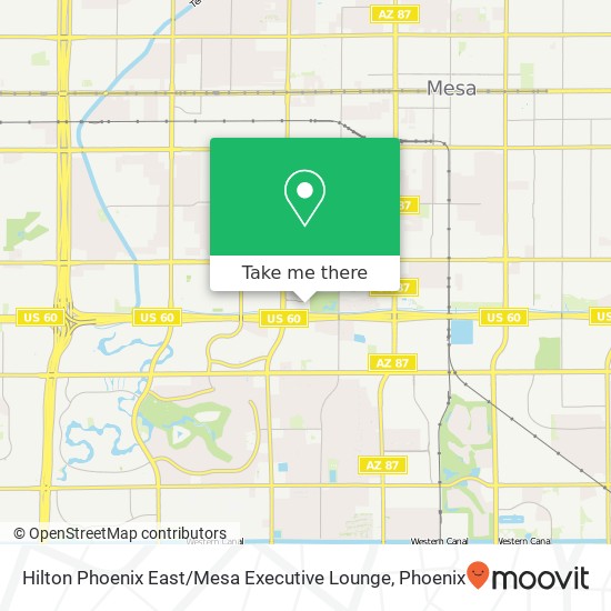 Hilton Phoenix East / Mesa Executive Lounge map