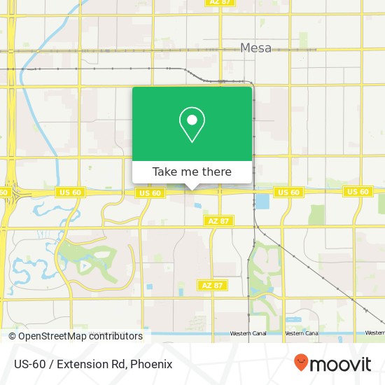 US-60 / Extension Rd map