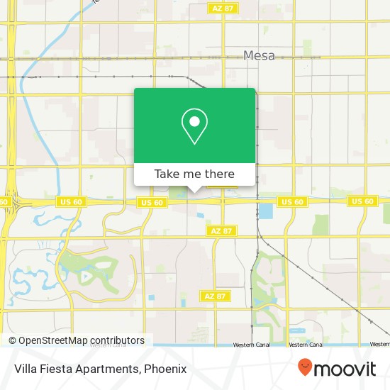 Mapa de Villa Fiesta Apartments