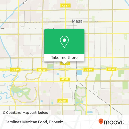 Carolinas Mexican Food map