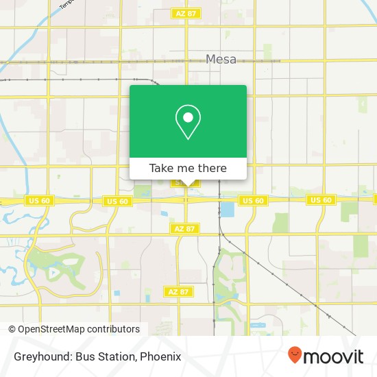 Mapa de Greyhound: Bus Station