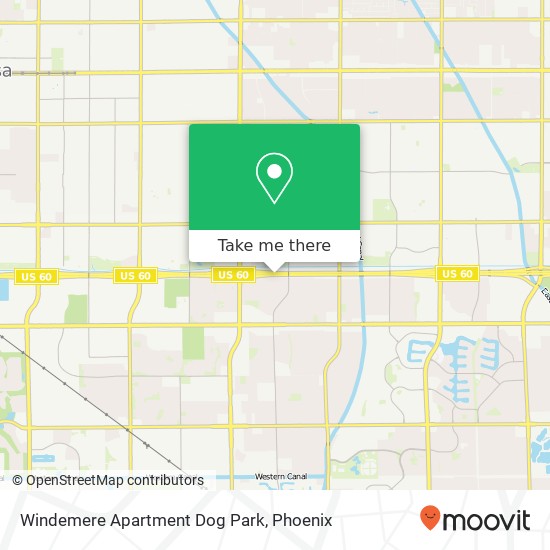 Windemere Apartment Dog Park map