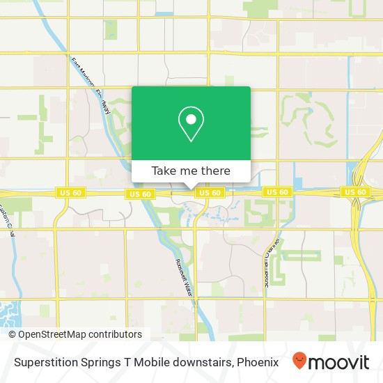 Mapa de Superstition Springs T Mobile downstairs
